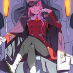 Zero Two: Ikoninė DARLING in the FRANXX Heroja